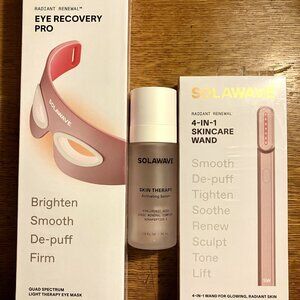Eye Recovery Pro Mask + Solawave Wand + Activating Serum Kit 3 Fab Products